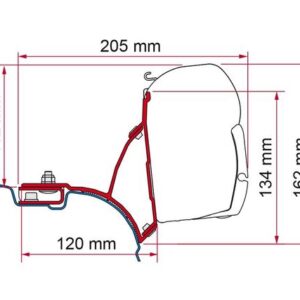 KIT FIAMMA T5/T6 Transporter, Mulivan und Caravelle ohne C-Schiene L1/H1 deep black