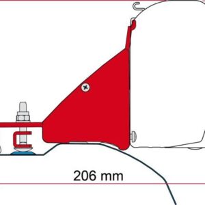 Adapterkit Fiamma 3-tlg zu Wandmarkise F45 / 43 für Ducato/Jumper/Boxer High Roof _06 L3H2