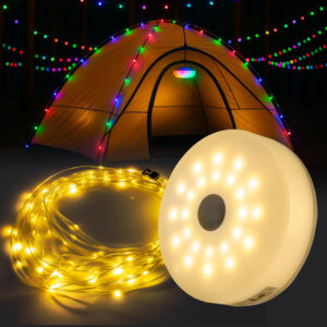 LED-Lichterktette EASYmaxx 3,7 V, Farbe weiß / anthrazit