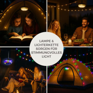 LED-Lichterktette EASYmaxx 3,7 V, Farbe weiß / anthrazit