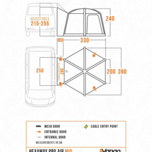 Busvorzelt Vango HexAway Pro Air Mid Farbe shadow grey