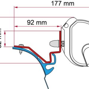 Adapterkit Fiamma zu Markise F35 passend für VW T6 Kepler