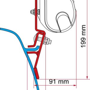 Kit FIAMMA passend für VW T3 / T3 Lift Roof