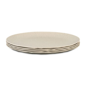 Teller flach koziol Club Plate 26 cm, 4er-Set Farbe nature desert sand