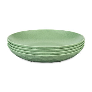 Teller tief koziol Club Plate 22 cm, 4er-Set Farbe nature leaf green