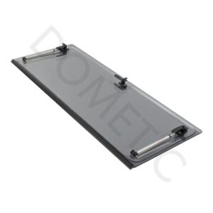 Fensterscheibe DOMETIC mit Scharnierleiste schwarz Größe: 1000 x 450 mm Farbe: dark grey