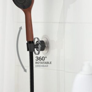 Duschkopfhalter WENKO Farbe: schwarz, 360°