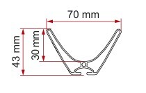 Fahrradschiene FIAMMA Rail Plus Länge 128 cm Farbe schwarz
