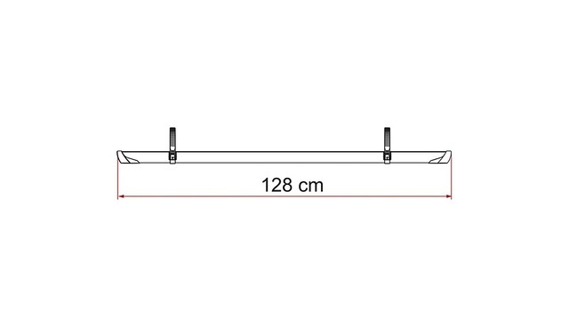Fahrradschiene FIAMMA Rail Plus Länge 128 cm Farbe aluminium