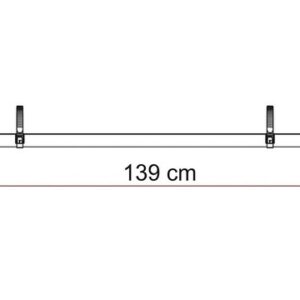 Fahrradschiene FIAMMA Rail Plus XL Länge 139 cm Farbe aluminium