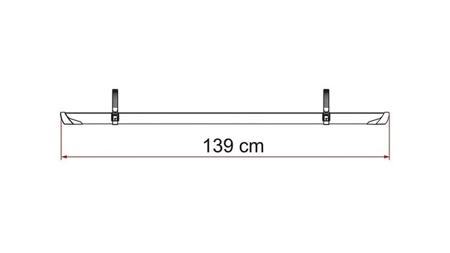 Fahrradschiene FIAMMA Rail Plus XL Länge 139 cm Farbe aluminium