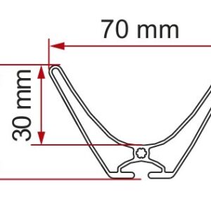 Fahrradschiene FIAMMA Rail Plus XL Länge 139 cm Farbe aluminium
