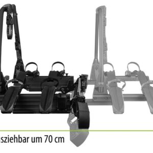 Fahrradträger EUFAB SD 260 black für 2 Fahrräder Traglast 60 kg Farbe schwarz